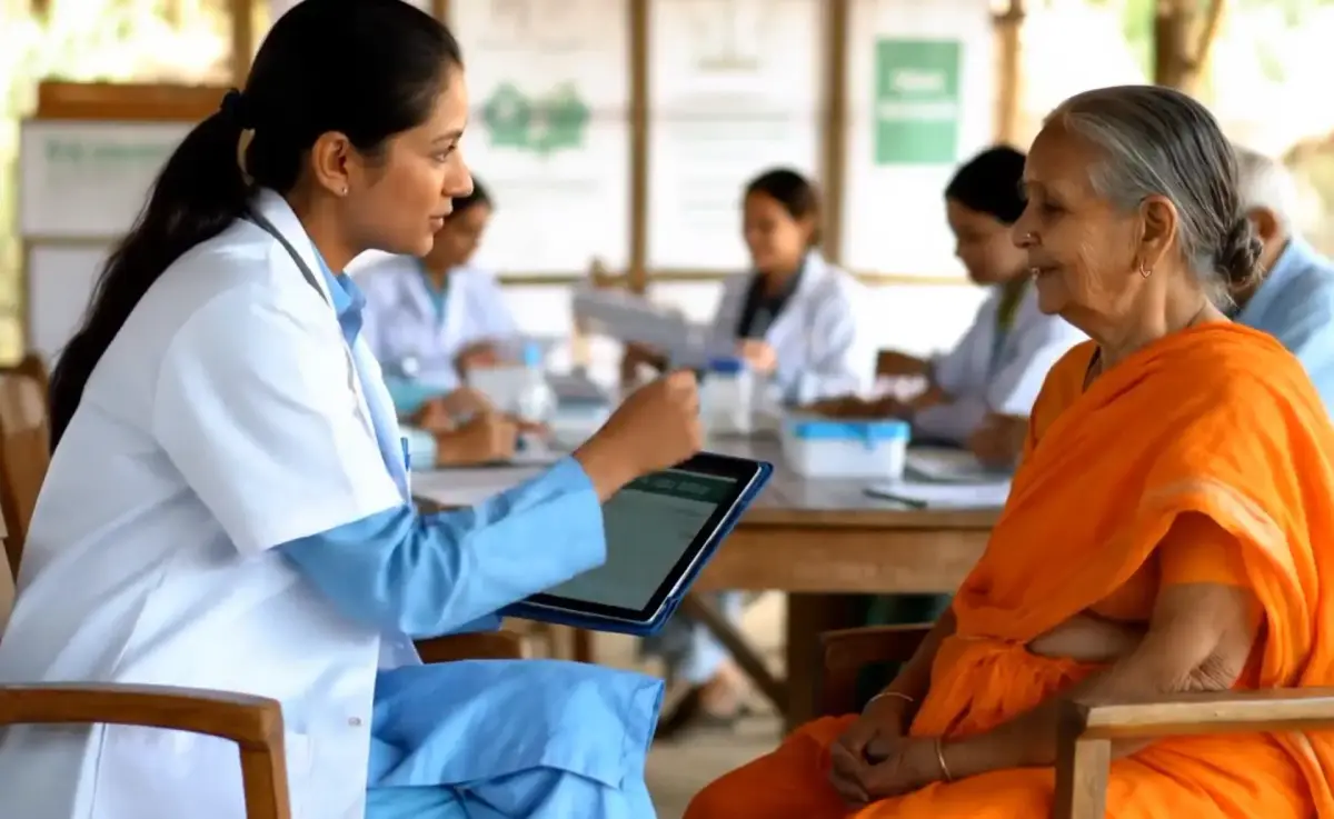 Mobile health clinic vehicle providing iaX-powered diagnostics in India