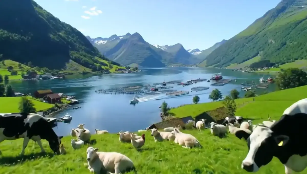 Aquaculture fish farm pens in Norway where iaX diagnostics averted stock loss