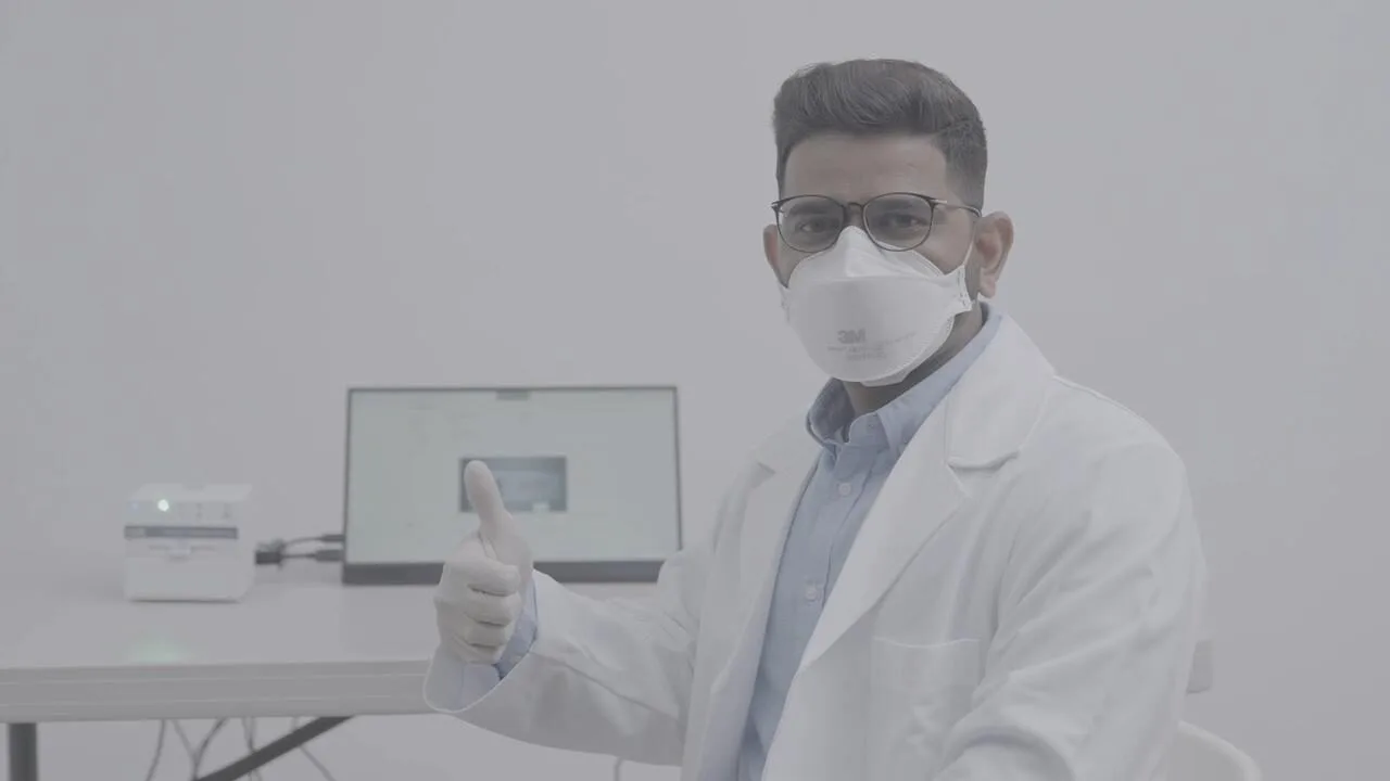 Lab technician using iaX reader for rapid diagnostic testing